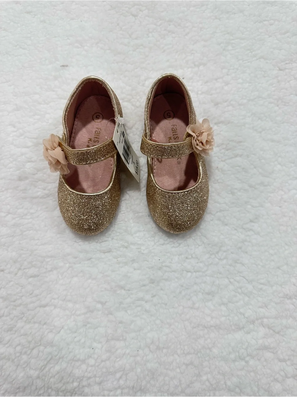Girls Gold Glitter Shoes